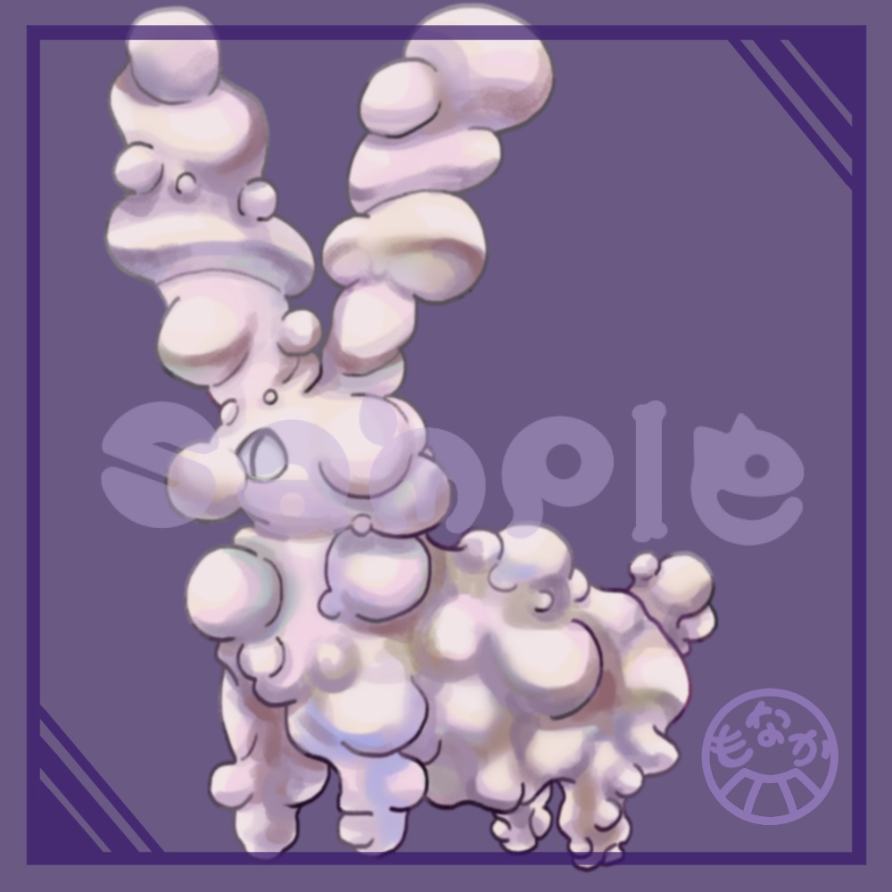 気泡うさぎのイラスト